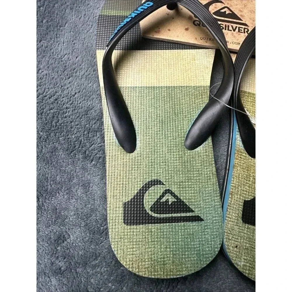 Quiksilver Men’s Molokai Sunset Flip Flop Black Sandals Size 7